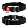 Водостійкий нашийник для собак WAUDOG Waterproof з QR-паспортом, металевою пряжкою-фастексом, Ш 40 мм, Дл 43-70 см, чорний - 1