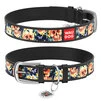 Нашийник WAUDOG Design з малюнком "Гламурні черепи", преміум шкіра, металевий пряжка (ширина 15 мм, довжина 27-36 см), чорний - 1