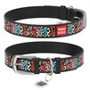 Ошейник WAUDOG Design с рисунком "Граффити 2", премиум кожа, металлическая пряжка (ширина 12 мм, длина 21-29 см), черный - 1