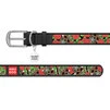 Ошейник WAUDOG Design с рисунком "Черепа и розы", премиум кожа, металлическая пряжка (ширина 35 мм, длина 46-60 см), черный - 2