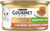 Упаковка влажного корма для кошек Purina Gourmet Gold Кусочки в паштете с уткой, морковью и шпинатом 24 шт по 85 г - 4