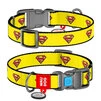 Ошейник для собак нейлоновый WAUDOG Nylon c QR паспортом, рисунок "Супермен 2", пластиковый фастекс, Ш 25 мм, Дл 35-58 см - 1