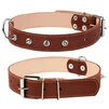 Ошейник "CoLLaR" двойной с шипами (ширина 35мм, длина 48-63см), коричневый - 1