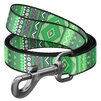 Поводок для собак нейлоновий WAUDOG Nylon, малюнок "Етно зелений", Ш 20 мм, Дл 122 см - 1
