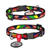 Нашийник для собак нейлоновий WAUDOG Nylon з QR паспортом, малюнок "Вітраж", пластиковий фастекс, Ш 10 мм, Дл 20-30 см - 1