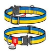 Ошейник для собак нейлоновый WAUDOG Nylon c QR паспортом, рисунок Colors of freedom, металлическая пряжка-фастекс, L, Ш 25 мм, Дл 31-49 см - 1