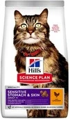 Сухой корм для кошек с чувствительным пищеварением и кожей Hill's Science Plan Adult Sensitive Stomach&amp;amp;Skin с курицей 7 кг - 1