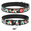 Нашийник WAUDOG Design з малюнком "Печворк 2", преміум шкіра, металевий пряжка (ширина 15 мм, довжина 27-36 см), чорний - 1