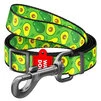 Поводок для собак нейлоновий WAUDOG Nylon, малюнок "Авокадо", регульований, Ш 20 мм, Дл 152-183 см - 1