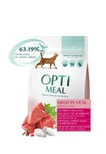 Сухий корм для дорослих котів Optimeal з смаком телятини 200 г (НФ-00000146)