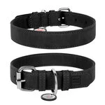 Нашийник для собак з штучної шкіри WAUDOG Eco з QR паспортом, Ш 20 мм, Дл 30-39 см, чорний