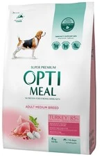 Сухой корм Optimeal для собак средних пород со вкусом индейки 4 кг