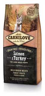 Сухой корм для щенков крупных пород Carnilove Salmon &amp; Turkey Large Breed Puppy 12 кг (8595602508846)