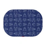 Ліжко для собак WAUDOG Relax, малюнок "Собаки", зі змінним чохлом, М, Ш 80см, Дл 55 см