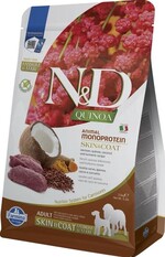 Фармина дог сухой N&D QUINOA DOG SKIN & COAT, VENISON & COCONUT ADULT MEDIUM MAXI с олениной и кокосом 2.5 kg