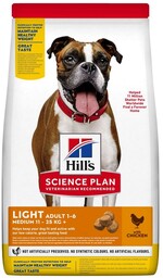 Сухой корм для подверженных лишнему весу собак средних пород Hill’s Science Plan Adult Light Medium Breed с курицей 14 кг
