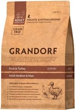 Сухой корм Грандорф для средних и крупных пород с 1 года утка с индейкой 10 кг Grandorf Sensitive Care