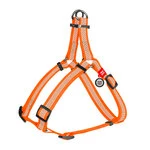 Шлея для собак водостойкая WAUDOG Waterproof с QR-паспортом,светоотражающая, металлическая пряжка-фастекс, L, Ш 25 мм, Дл 60-90 см, оранжевый