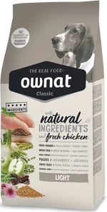 Сухой корм для взрослых собак, склонных к набору веса Ownat Classic Light (Dog) 4 кг