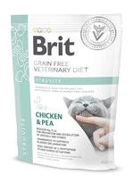 Лечебный корм Brit Veterinary Diet для котов при лечении и профилактике мочекаменной болезни с курицей и горохом 400 г