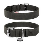 Нашийник для собак з штучної шкіри WAUDOG Eco з QR паспортом, Ш 15 мм, Дл 27-36 см, сірий