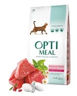 Сухой корм для взрослых кошек Optimeal со вкусом телятины 10 кг (НФ-00000142)