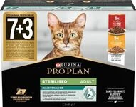 ПАК. Упаковка вологого корму для стерилізованих котів Pro Plan Sterilised курка, яловичина мультипак (10x85)