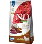 Фармина дог сухой N&D QUINOA DOG SKIN & COAT, VENISON & COCONUT ADULT MINI с олениной и кокосом 2.5 kg