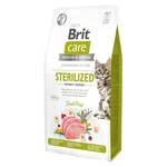 Сухой беззерновой корм для стерилизованных кошек Brit Care Cat GF Sterilized Immunity с свининой 7 кг