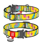 Нашийник для собак нейлоновий WAUDOG Nylon з QR паспортом, малюнок "Рік і Морти 1", металевий пряжка-фастекс, XL, Ш 25 мм, Дл 35-58 см