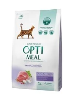 Сухий корм Optimeal для дорослих котів з ефектом виведення шерсті з смаком качки 4 кг