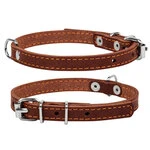 Ошейник "CoLLaR" одинарный (ширина 14мм, длина 27-35см), коричневый