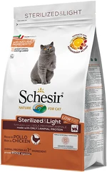 Сухой монопротеиновый корм для взрослых стерилизованных котов Schesir Cat Sterilized &amp; Light с курицей 1.5 кг