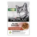 Упаковка влажного корма для кошек Purina Pro Plan Sterilised Nutrisavour с говядиной 26 шт. по 85 г