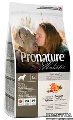 Сухой корм для взрослых собак Pronature Holistic Adult со вкусом индейки и клюквы 13.6 кг