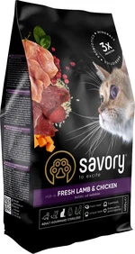 Сухой корм для кастрированных котов Savory со свежим мясом ягненка и курицы 400 г