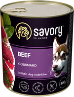 Влажный корм Savory для взрослых собак с говядиной 800 г
