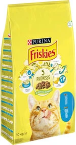 Сухой корм для кошек Purina Friskies со вкусом лосося и овощей 10 кг