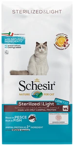 Сухий монопротеїновий корм для дорослих котів Schesir Cat Sterilized & Light з рибою 10 кг