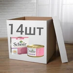 ПАК. Влажный корм для кошек Schesir Salmon Natural Style со вкусом лосося 14шт по 85 г