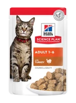 Hill's SCIENCE PLAN Adult Влажный корм для взрослых кошек с индейкой пауч 85 г х 12 шт