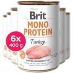 ПАК. Консервированный монопротеиновый корм для собак Brit Mono Protein Dog с индейкой, 6 шт по 400 г