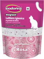 Наполнитель для кошачьих туалетов Inodorina силикагелевый Sanitary Litter с запахом розы 5л