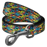 Поводок для собак нейлоновый WAUDOG Nylon, рисунок "Бэтмен Яркий", Ш 25 мм, Дл 122 см