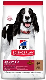 Сухий корм для дорослих собак середніх порід Hill’s Science Plan Adult Medium Breed з ягням та рисом 2.5 кг