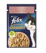 ПАК Вологий корм для кішок Felix Fantastic лосось з креветками 26 шт по 85г