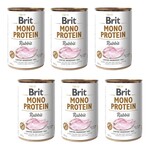 ПАК. Влажный монопротеиновый корм для собак Brit Mono Protein с кроликом, 6 шт по 400 г