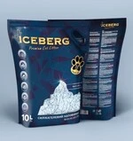 Гигиенический наполнитель Iceberg на основе силикагеля для кошачьих туалетов без аромата, 10л (4820266800093)