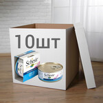 ПАК. Консервы Schesir Tuna Aloe Puppy для щенков, тунец с алоэ в желе, банка 10шт по 150 г