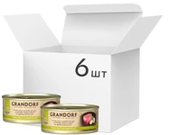 Упаковка вологого корму для котів Grandorf Філе тунця з крабом 6 шт по 70 г